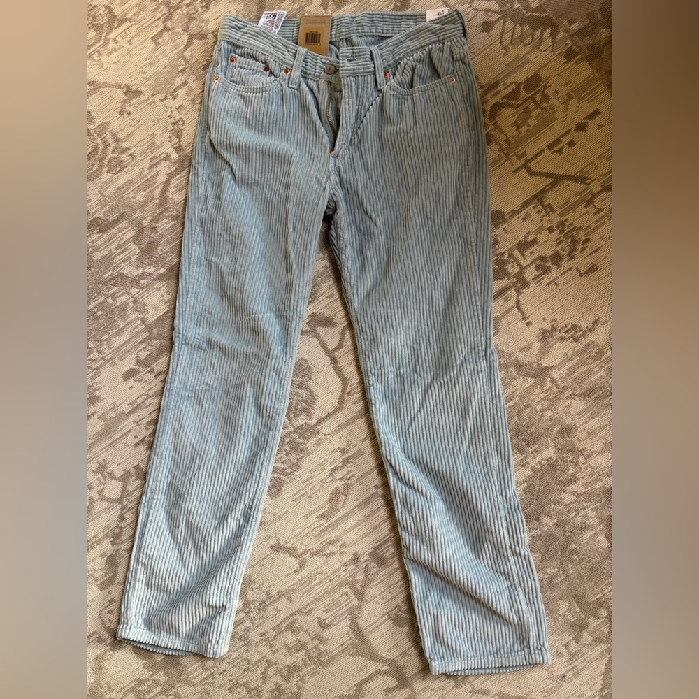Levis Corduroy Jeans in baby blue NEW WITH TAGS 30 x 30